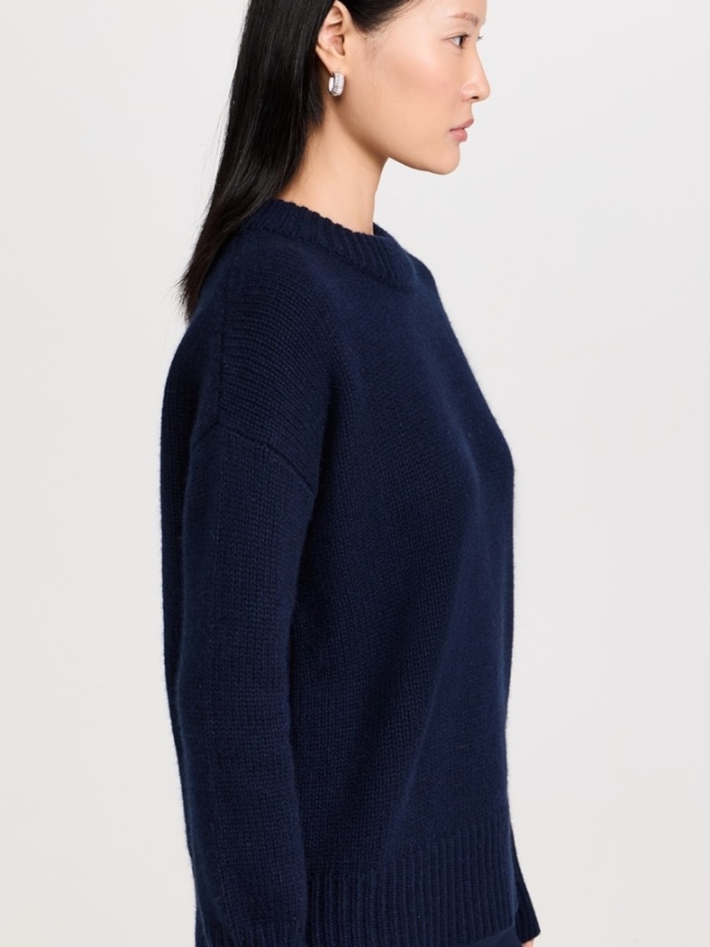 NWT La Ligne Solid Marin Cashmere Sweater in Navy Blue Size Small - Picture 5 of 8